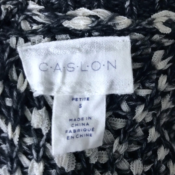 Caslon Cardigan Sweater Open Front Open Knit SP - Picture 7 of 8